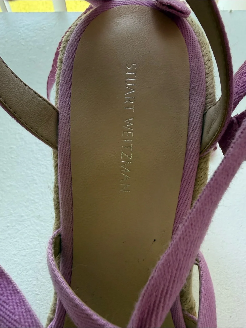 Stuart Weitzman Lavender Lace-Up Espadrille Wedges - Picture 4 of 5